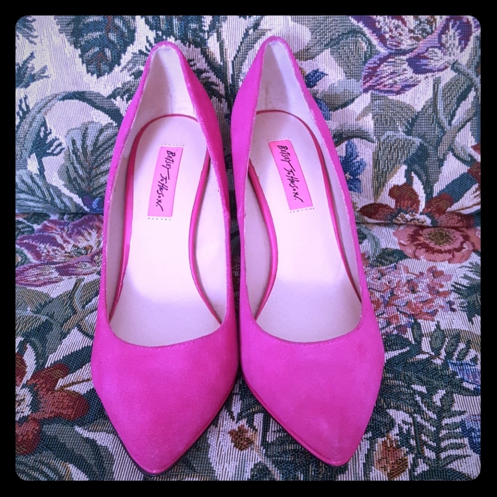 Betsey Johnson Pink Heels nwOt✅ SZ 8 ✅ - Picture 1 of 8